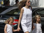 panlsk princezna Letizia s dcerami Sofi a Leonor