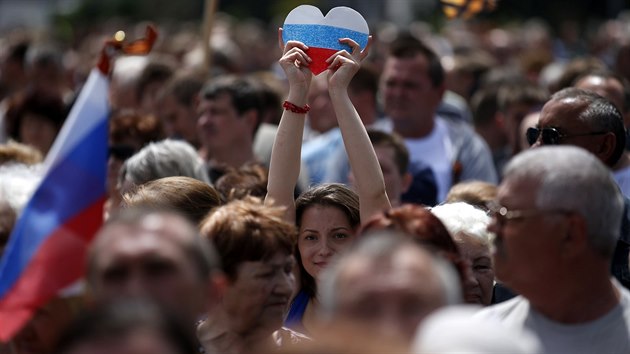 Demonstrace stoupenc Ruska v Doncku (31. kvtna 2014)