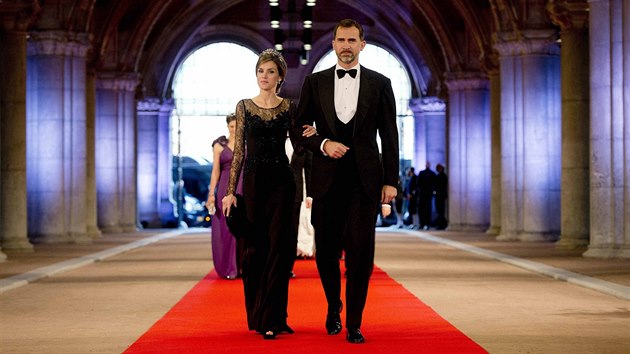 panlsk princ Felipe se svoj manelkou Letizi (29. dubna 2013)