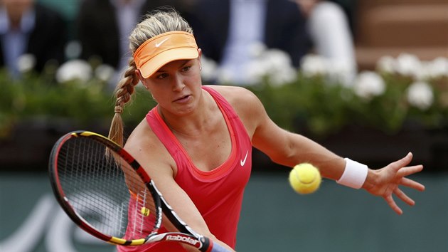 Kanadsk tenistka Eugenie Bouchardov hraje ve tvrtfinle Roland Garros.