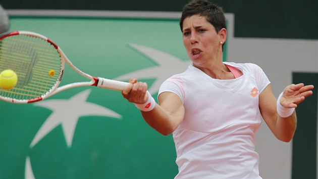 panlsk tenistka Carla Suarzov hraje ve tvrtfinle Roland Garros.