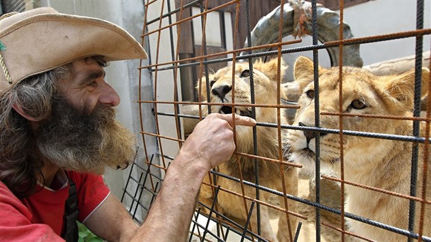 Zookoutek Ladislava Vni v Kleten u Humpolce se me pochlubit opravdu netradinm prstkem. Nov domov tam zskal mlad lv pr Elsa a King. Pili z cirkusu. Chovatel se na starm statku star o zrann a oputn zvata, k mu "Zvec rj".