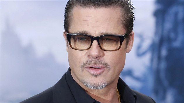 Brad Pitt na premie filmu Zloba - Krlovna ern magie (Hollywood, 28. kvtna 2014)
