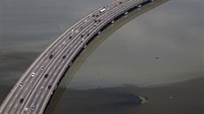 Guanabara, znečištěný záliv u Rio de Janeira Guanabara, znečištěný záliv u Rio de Janeira