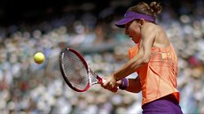 Rumunská tenistka Simona Halepová ve finále Roland Garros proti Marii arapovové
