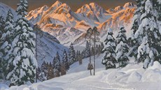 Alois Arnegger, Západ slunce v Alpách