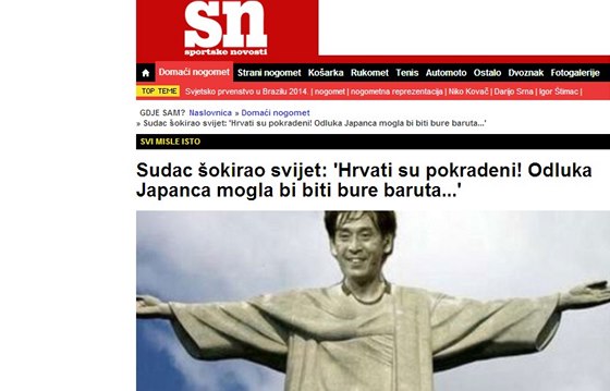 Socha Jeíe tyící se nad Rio de Janeirem dostala hlavu japonského rozhodího.