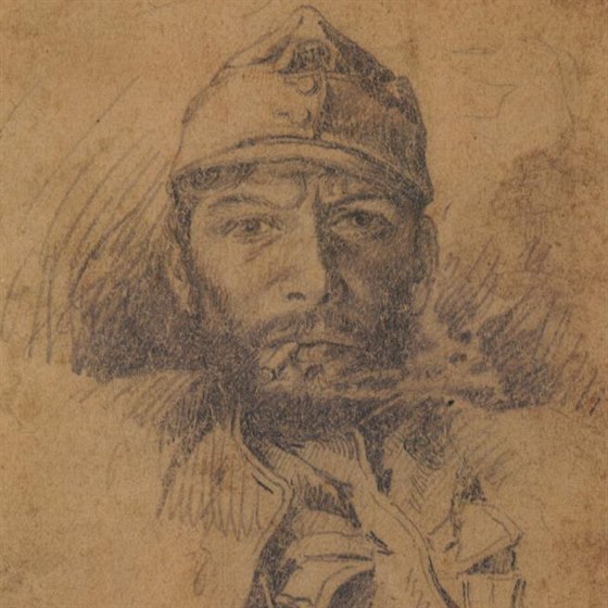 Autoportrét Frantika Krejího za první svtové války