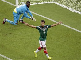 Mexický fotbalista Giovani dos Santos nechápe, e mu sudí neuznal gól v zápase...