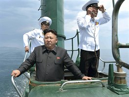 Severokorejský vdce Kim ong-un zavítal na inspekci ponorek námonictva KLDR.