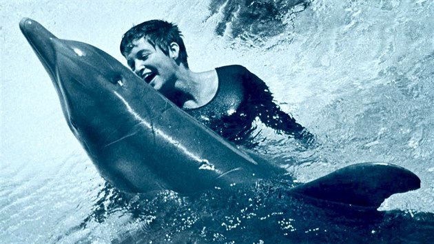 Margaret Howe Lovattov s delfnem Peterem