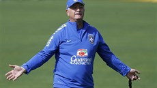 Trenér brazilského národního mustva Luiz Felipe Scolari bhem tréninku v...