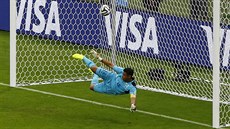 NEMÁM. Honduraský gólman Noel Valladares nedokázal francouzskou penaltu...