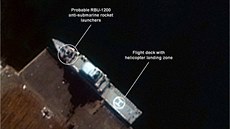 Satelitní snímek nové severokorejské fregaty