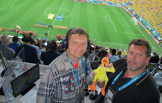 Jaromír Bosák (vlevo) a kameraman Jaroslav Jirásek.