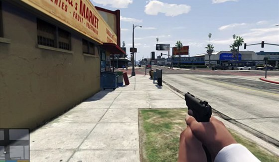 Hra Grand Theft Auto V z vlastního pohledu