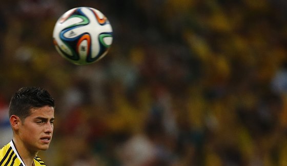 Kolumbijský ofenzivní záloník James Rodríguez v osmifinále mistrovství svta