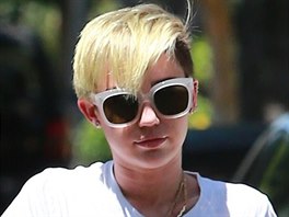 Hereka a zpvaka Miley Cyrusová zastavila v Los Angeles auto, aby se mohla...