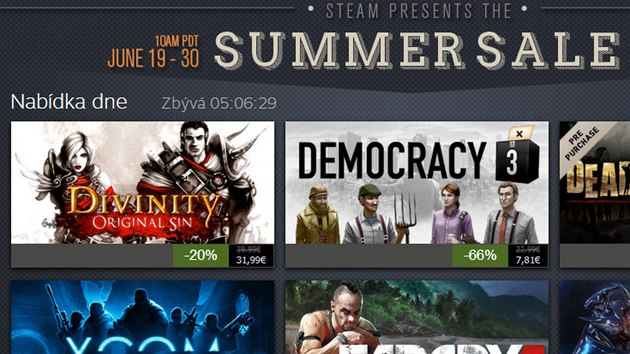 Letn slevov akce na Steamu v roce 2014 potrvaj jedenct dn.