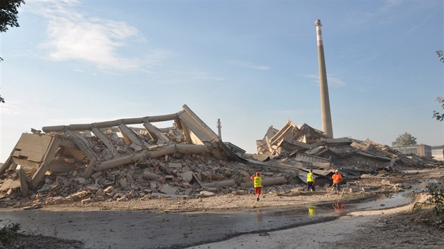 zen demolice vrobnch hal OP Prostjov (28. ervna 2014)