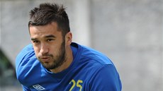 Aidin Mahmutovi na prvním tréninku fotbalist Teplic ped novou sezonou. 
