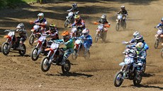 Momentka z Jinína, kde se konal závod ME v motokrosu třídy MX Open a... Momentka z Jinína, kde se konal závod ME v motokrosu třídy MX Open a...