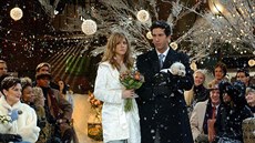 David Schwimmer a Jennifer Anistonová coby Ross a Rachel v seriálu Pátelé