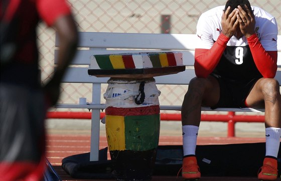 Kevin-Prince Boateng krátce ped svým nuceným odletem z mistrovství svta v...