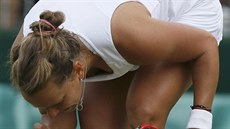 JE TO TAM. eská tenistka Barbora Zahlavová-Strýcová se raduje z postupu do...