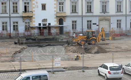 Pi sondách na litovelském námstí Pemysla Otakara II. (na snímku) v rámci...