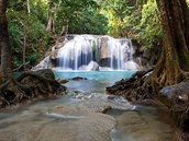 Vodopdy Erawan, Erawan National Park, Thajsko