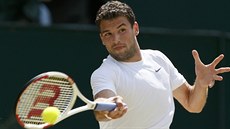 Bulharský tenista Grigor Dimitrov hraje tvrtfinále Wimbledonu proti obhájci...
