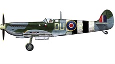 Supermarine Spitfire LF Mk.IXC, na stroji DU-R havaroval 11. ervna 1944 pi...