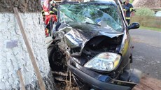 Renault boural v obci Horní Olešnice na Trutnovsku do stromu. Renault boural v obci Horní Olešnice na Trutnovsku do stromu.
