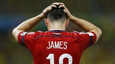 VYAZEN. Kolumbijský útoník James Rodriguez dal svj estý gól na mistrovství...