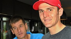 Jaroslav Kulhavý (vpravo) a jeho trenér Viktor Zapletal