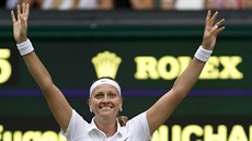 CHVÍLE TOTÁLNÍ EUFORIE. Petra Kvitová, dvojnásobná wimbledonská vítzka