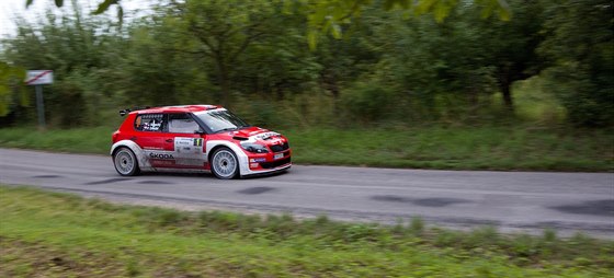 Jan Kopecký s Pavlem Dreslerem závodí na Rallye Bohemia.