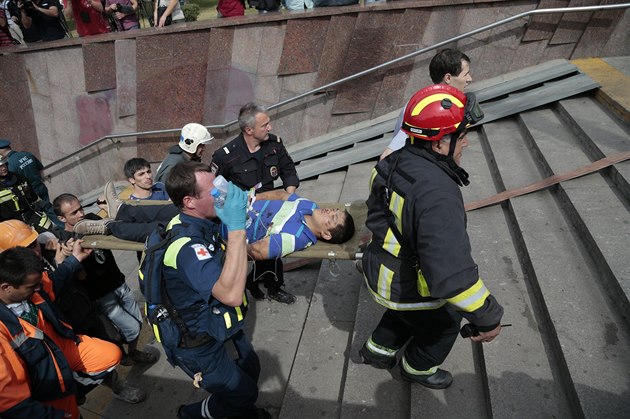 Zásah záchraná v moskevském metru