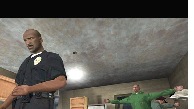 Tenpenny (vlevo) v Grand Theft Auto. Postavu namluvil Samuel L. Jackson.