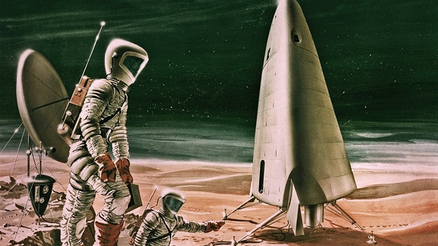 lovk na Marsu v pedstav kresle americk NASA v roce 1963.