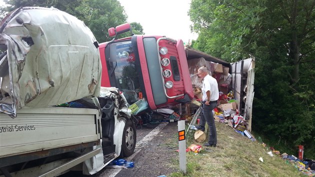 Tragick nehoda u obce Rybn nad Zdobnic na Rychnovsku. (17. 7. 2014)