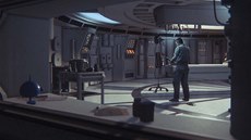 Obrázek z videa, ve kterém tester zkouí Alien: Isolation.