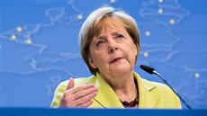 Nmecká kancléka Angela Merkelová na stedením summitu EU