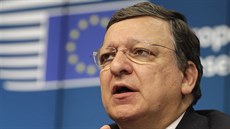 Konící pedseda Evropské komise Jose Manuel Barroso na tiskové konferenci po...