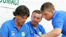 Sokolovský trenér Daniel mejkal (vlevo) a jeho asistent Jií Dreiseitl...