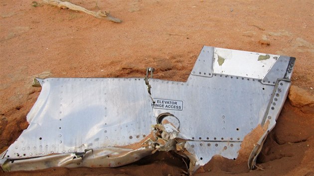 Trosky alrskho letadla, kter spadlo v Mali (27. ervence 2014).