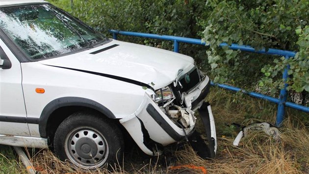 Nehoda BMW a kody Felicie mezi Beclav a Hodonnem (21. ervence, 2014).
