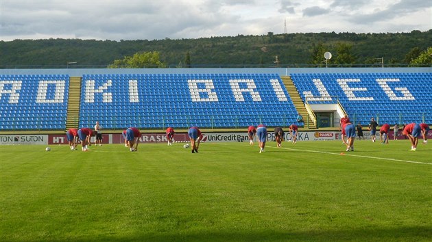 Fotbalist Mlad Boleslavi na pedzpasovm trninku v irokm Brijegu, kde je ek odveta 2. pedkola Evropsk ligy.