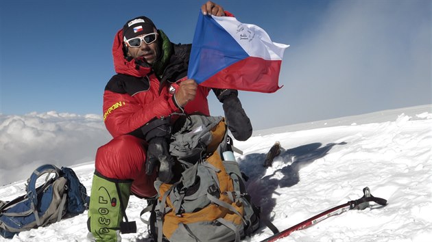 Radek Jaro na vrcholu K2
